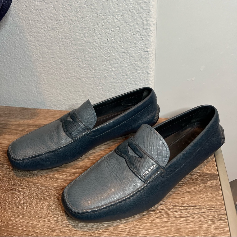 PRADA loafers for men size 9.5(UK) - 10.5(US) in blue